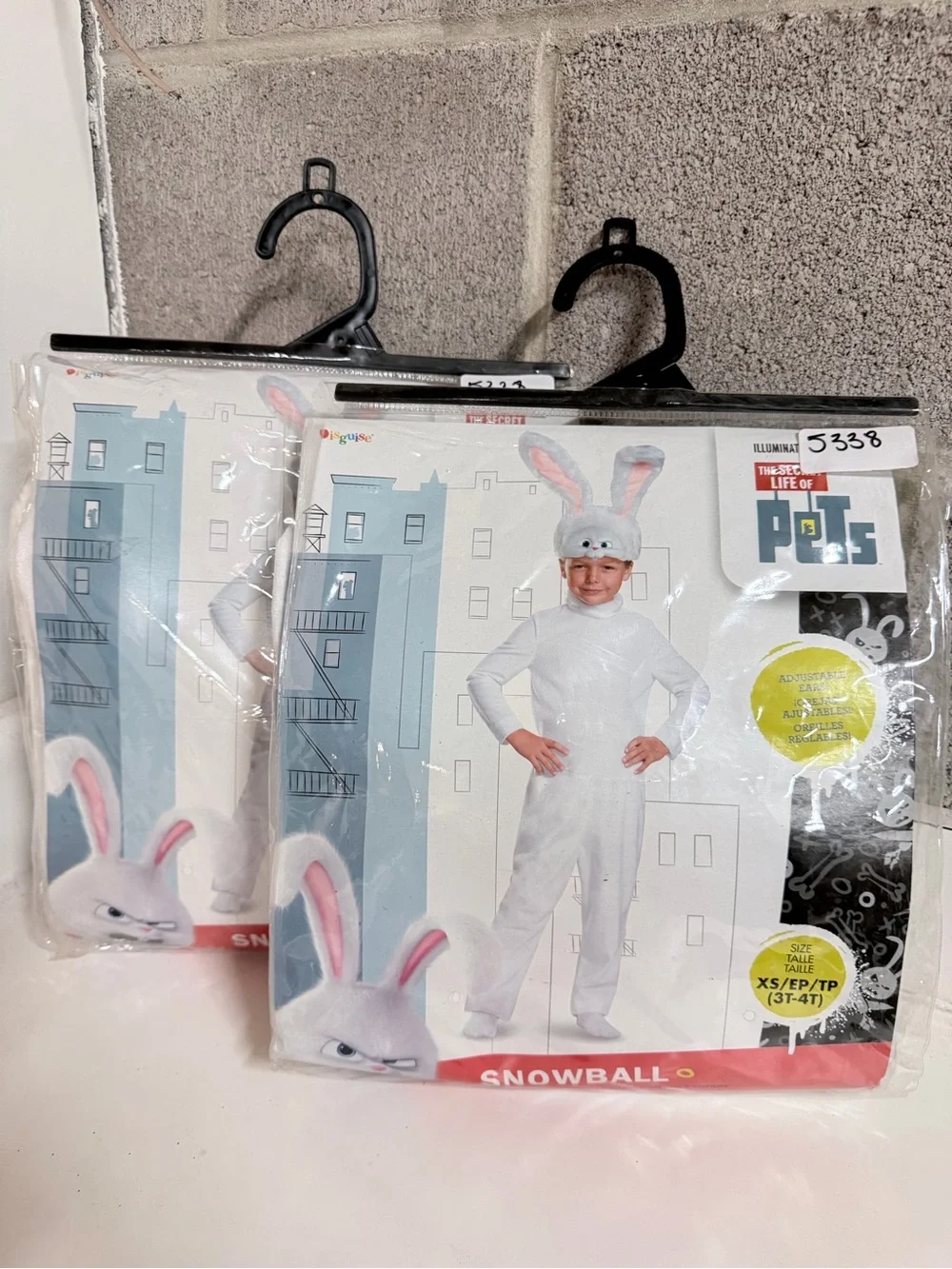 Lot of 2 Secret Life of Pets Bunny Rabbit Costumes - Snowball